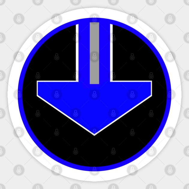 Time Blue Badge Sticker by Javier Casillas